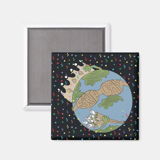 Aimant Jour des terres (Recto/Verso)