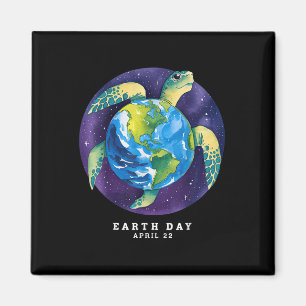 Aimant Jour des terres 2025 Restaurer Earth Sea Turtle Ar
