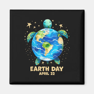 Aimant Jour des terres 2025 Restaurer Earth Sea Turtle Ar