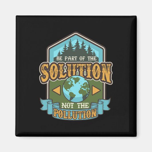 Aimant Jour des terres Be La Solution Mignonne Recyclé Vi (Devant)
