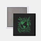 Aimant Jour des terres Live Green Peace (Recto/Verso)