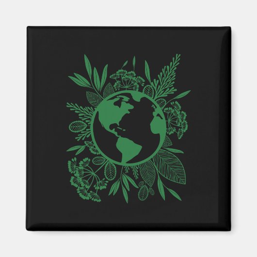 Aimant Jour des terres Live Green Peace (Devant)
