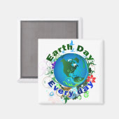 Aimant Jour des terres tous les jours (Recto/Verso)