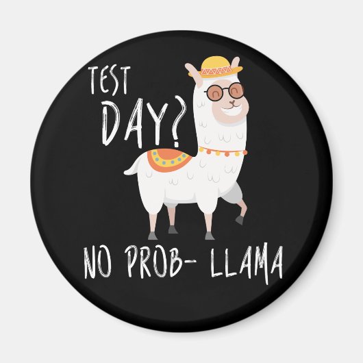 Aimant Jour d'essai No Prob Llama Enseignant Enseignant E (Devant)