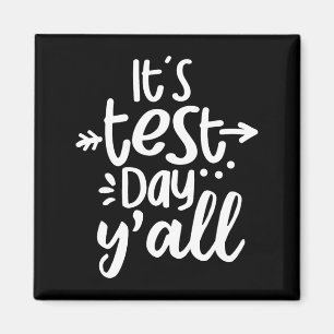 Aimant Jour D'Essai Yall Funky Test Day Pour Les Étudiant