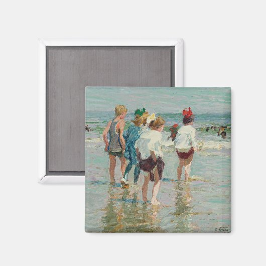 Aimant Jour d'été à Brighton Beach (par E.H. Potthast) (Recto/Verso)
