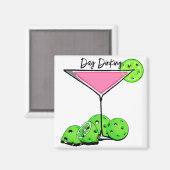 Aimant Jour Diner Cocktail Cosmo Rose, Pickleball Limes (Recto/Verso)
