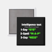 Aimant Jour d'intelligence Test Dire Oeil M A P Ness Papa (Recto/Verso)