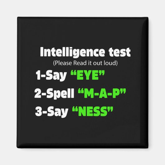 Aimant Jour d'intelligence Test Dire Oeil M A P Ness Papa (Devant)