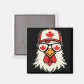 Aimant Jour du Canada Drapeau canadien Feuille d'érable P (Recto/Verso)