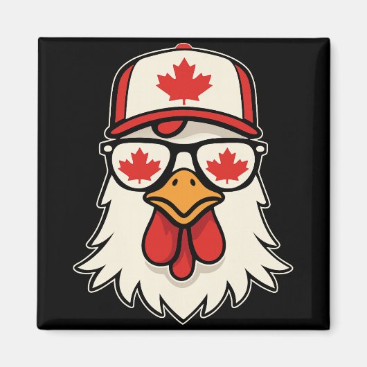 Aimant Jour du Canada Drapeau canadien Feuille d'érable P (Devant)