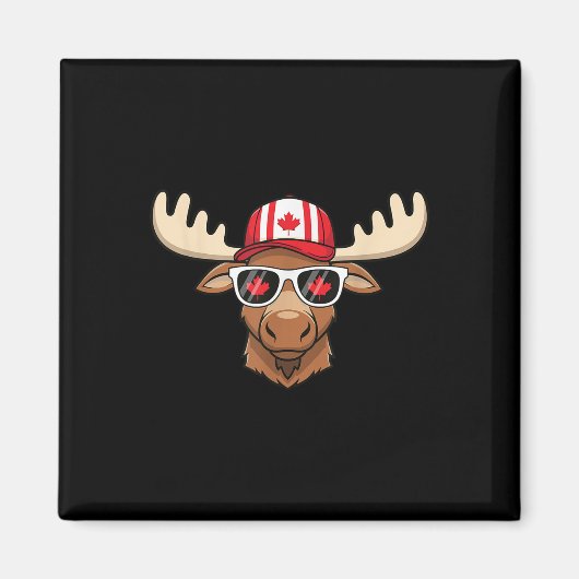 Aimant Jour du Canada Drapeau canadien Maple Leaf Moose S (Devant)