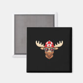 Aimant Jour du Canada Drapeau canadien Maple Leaf Moose S (Recto/Verso)