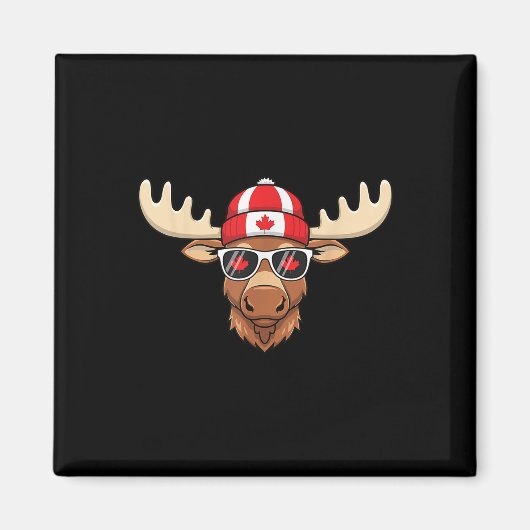 Aimant Jour du Canada Drapeau canadien Maple Leaf Moose S (Devant)