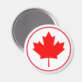 Aimant Jour du Canada Feuille d'érable canadienne rouge b (Recto/Verso)