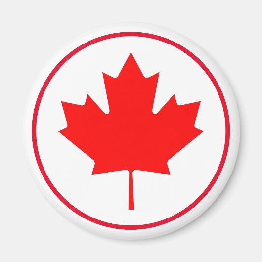 Aimant Jour du Canada Feuille d'érable canadienne rouge b (Devant)
