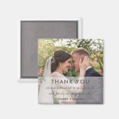 Aimant Jour du mariage Photo Merci Favoriser (Recto/Verso)