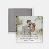 Aimant Jour du mariage Photo Merci Favoriser (Recto/Verso)