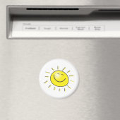 Aimant Jour ensoleillé, soleil souriant, Jour pour sourir (In Situ (Lave-vaisselle))
