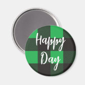 Aimant Jour heureux du Motif vert (Recto/Verso)