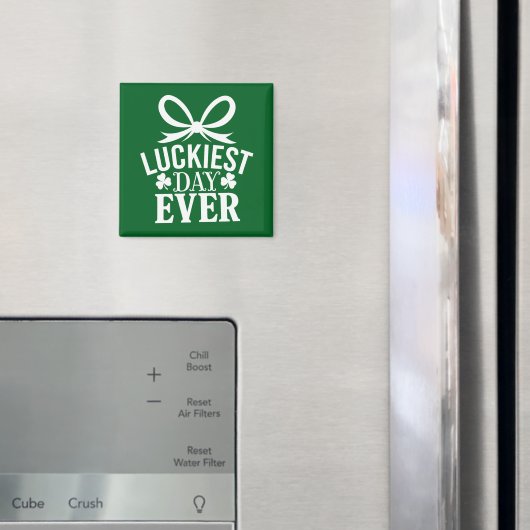 Aimant Jour le plus chanceux jamais Jour de la Saint Patr (In situ (réfrigérateur))
