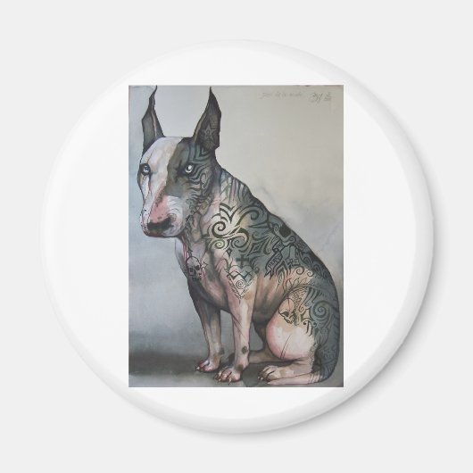 Aimant Jour mexicain de l'abattu taureau terrier (Devant)