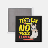 Aimant Jour No Prob-llama Llama Enseignant & Test étu (Recto/Verso)