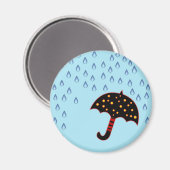 Aimant jour pluvieux avec parapluie (Recto/Verso)