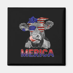 Aimant Jour Vache Merica 4 juillet Vaches amateurs