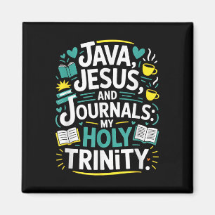 Aimant Journal Coffee Jésus Amoureux des Livres Chrétiens