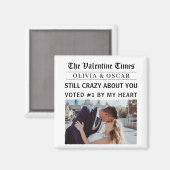 Aimant Journal de la Saint-Valentin personnalisé  (Recto/Verso)