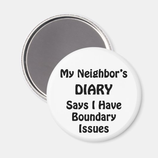 Aimant Journal de mon voisin (Recto/Verso)