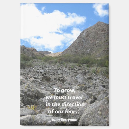 Aimant journal inspirationnel, "Pour grandir. ..." (Recto)
