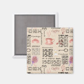 Aimant Journal vintage romantique (Recto/Verso)