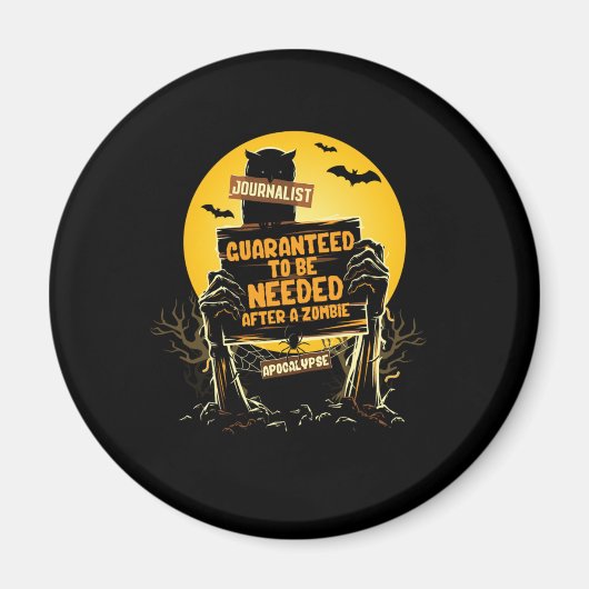 Aimant Journaliste Zombie Apocalypse Journalisme Aut (Devant)