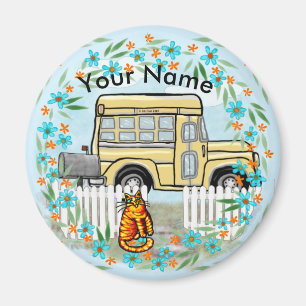 Aimant Journée d'autobus scolaire