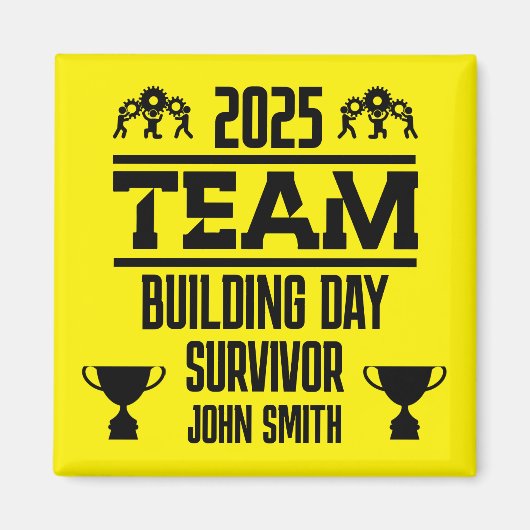 Aimant Journée de création d'équipe d'entreprise (Devant)