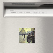 Aimant Journée de la Pluie de Paris par Gustave Caillebot (In Situ (Lave-vaisselle))