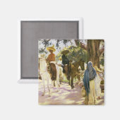 Aimant Journée de marché à San Gabriel, Mexique (Recto/Verso)