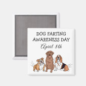 Aimant Journée de sensibilisation à la farce de chien - 8 (Recto/Verso)