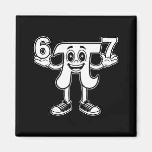 Aimant Journée drôle 3.14 symbole 67 mème blague mathémat
