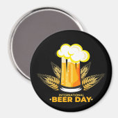 Aimant Journée internationale de la bière (Recto/Verso)