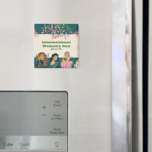 Aimant Journée internationale de la femme 8 mars Floral