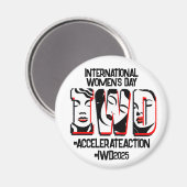 Aimant Journée internationale de la femme | Accélérer les (Recto/Verso)