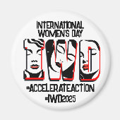 Aimant Journée internationale de la femme | Accélérer les (Devant)