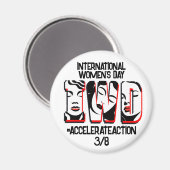 Aimant Journée internationale de la femme | Accélérer les (Recto/Verso)
