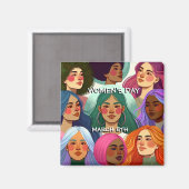 Aimant Journée internationale de la femme Égalité et dive (Recto/Verso)