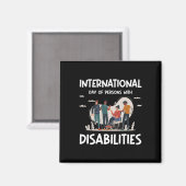 Aimant Journée Internationale Des Personnes Handicapées (Recto/Verso)
