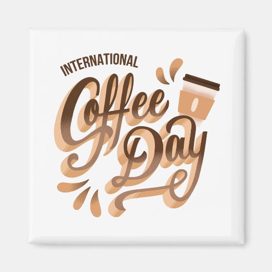 Aimant Journée internationale du café (Devant)