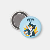 Aimant Journée internationale du chat (Recto/Verso)